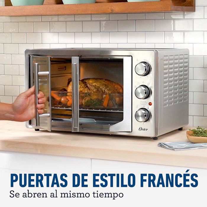 Horno extra grande de puertas estilo francés con freidora de aire Oster®  TSSTTVFDMAF - osterpe