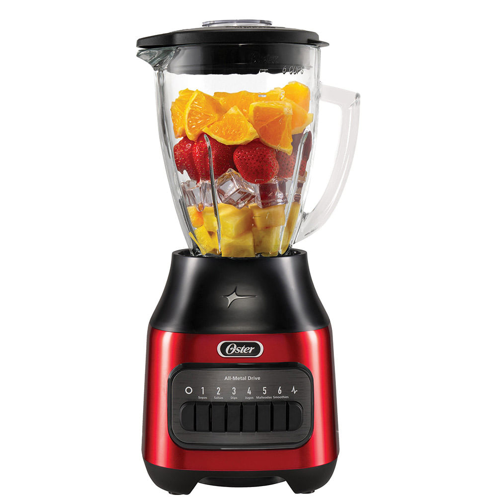 Licuadora Oster® con vaso de vidrio y 6 velocidades más pulso BLSTPEG-CPB