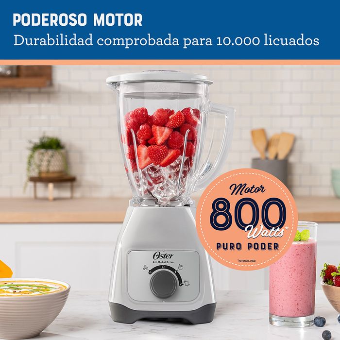 Licuadora Oster® con vaso de vidrio y control de perilla BLSTKAGBRD