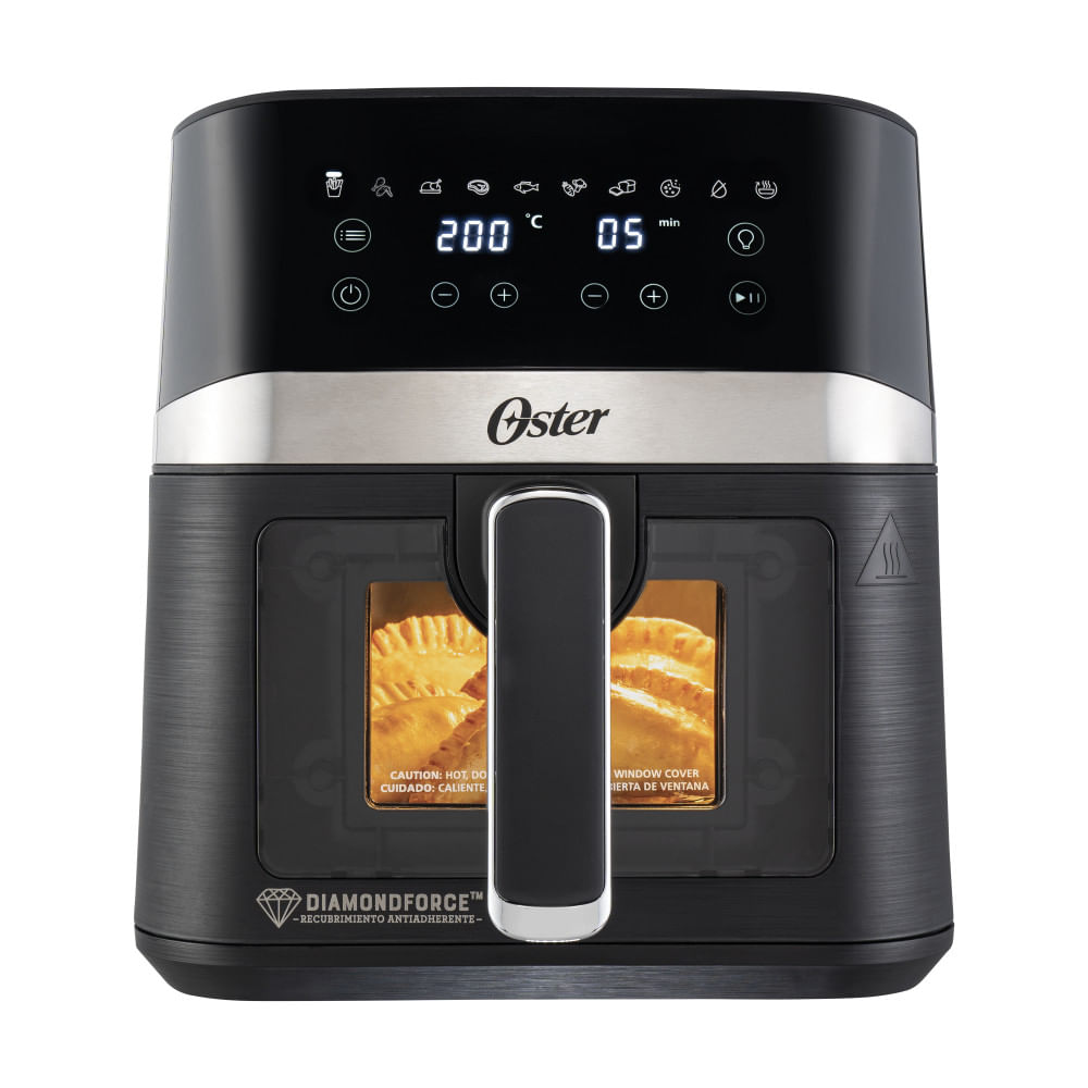 Oster® Freidora de Aire Digital con Recubrimiento Oster® DiamondForce, 4L de Capacidad, con 10 Programas Automáticos, CKSTAF40WDDF