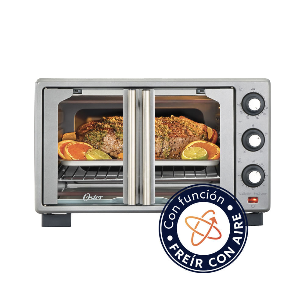 Horno con freidora de aire Oster® de 25 litros, puertas francesas, TSSTTV25FDMAFNS-053