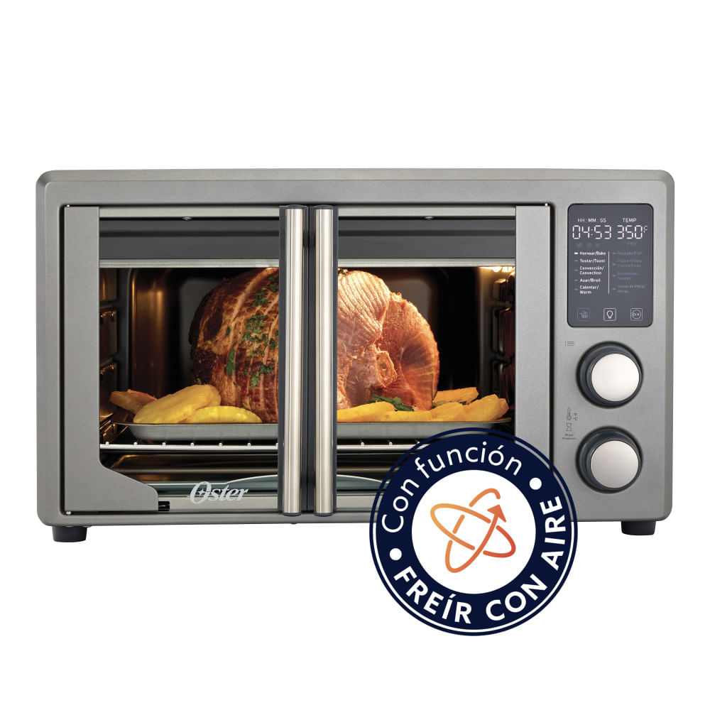 Horno con freidora de aire digital Oster® de 42 litros, puertas francesas, TSSTTV42FDDAFNS-053