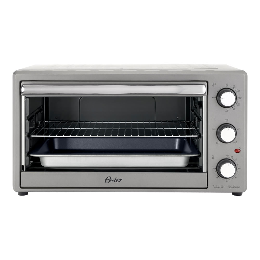 Oster Horno, XL, con Rotisserie, de 60 L de Capacidad, Color Gris, TSSTTV60MNS-053