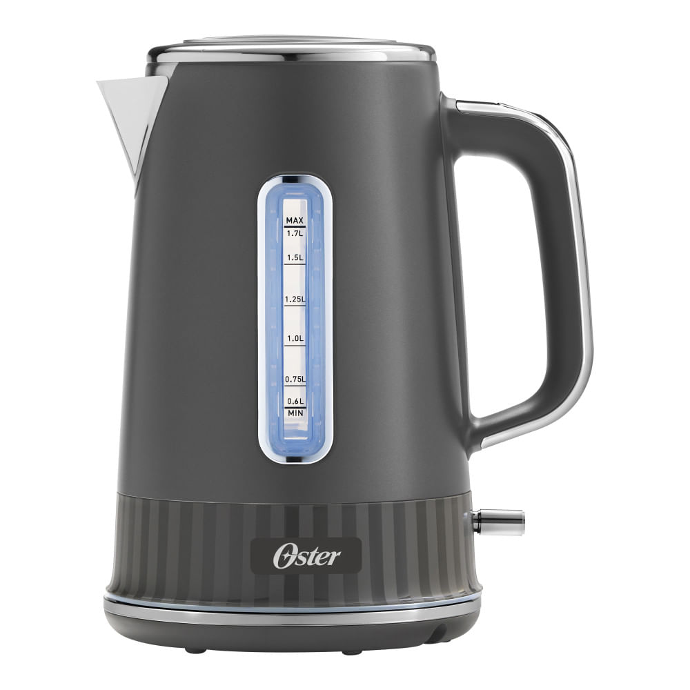 Oster Hervidor de Agua Eléctrico de 1.7 L, Gris Oscuro, BVSTKT8107GR-053