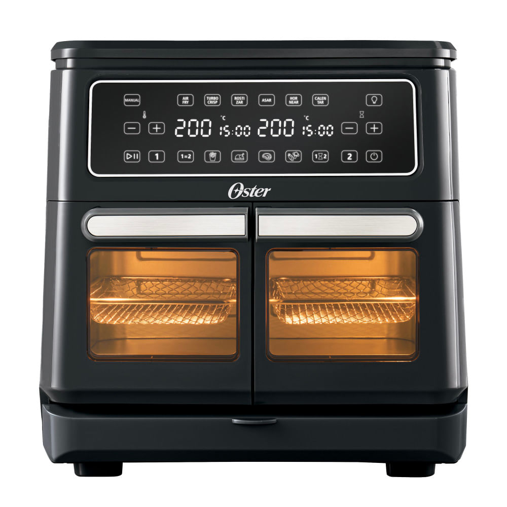 Freidora de aire Oster®, Dual Flex, 11 litros de capacidad, negro, CKSTAF11MCDDF-053